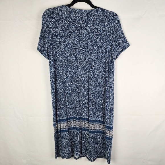 J Jill Paisley Print Mini T-shirt Dress Size Small Petite - Picture 3 of 7